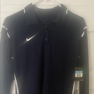 Nike Dri-FIT Navy Hoodie with White Details